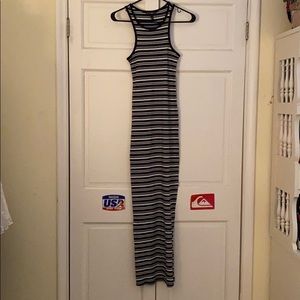 Striped bodycon maxi dress size small